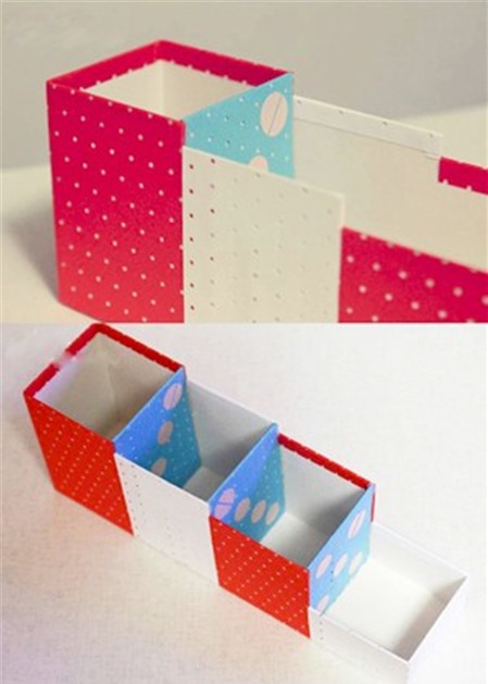 Cách làm hộp đựng bút bằng giấy nhiều ngăn tiện dụng